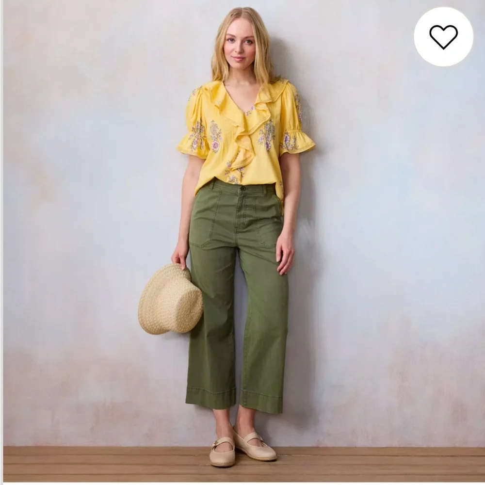 LC Lauren Conrad Yellow Floral Top - Picture 4 of 4